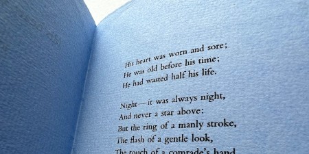 His heart was worn and sore